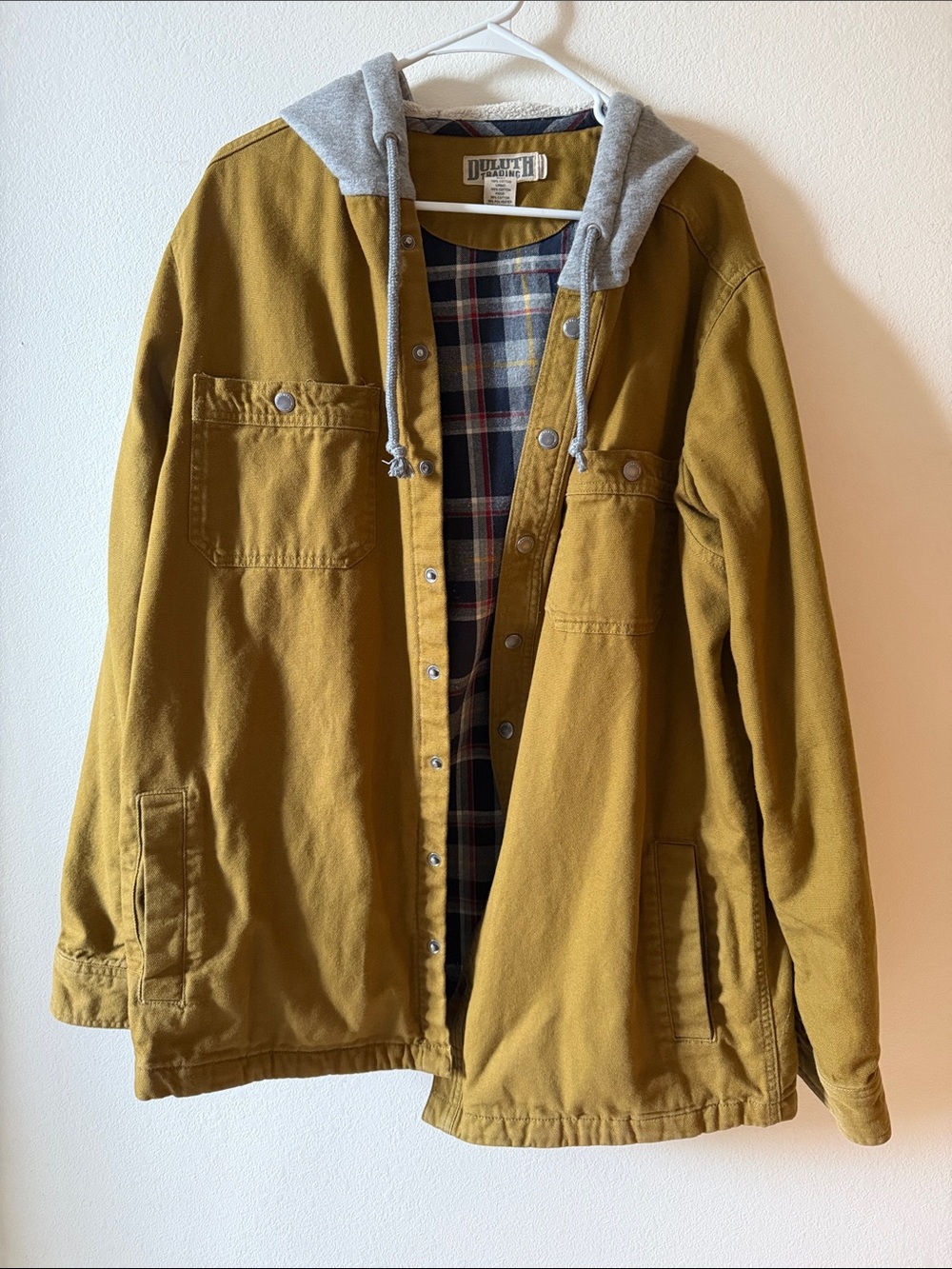 Duluth Trading Co Men's Fire Hose Standard Fit Hooded Limber Jac